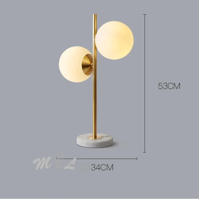 Современные медные настольные лампы в скандинавском стиле для спальни