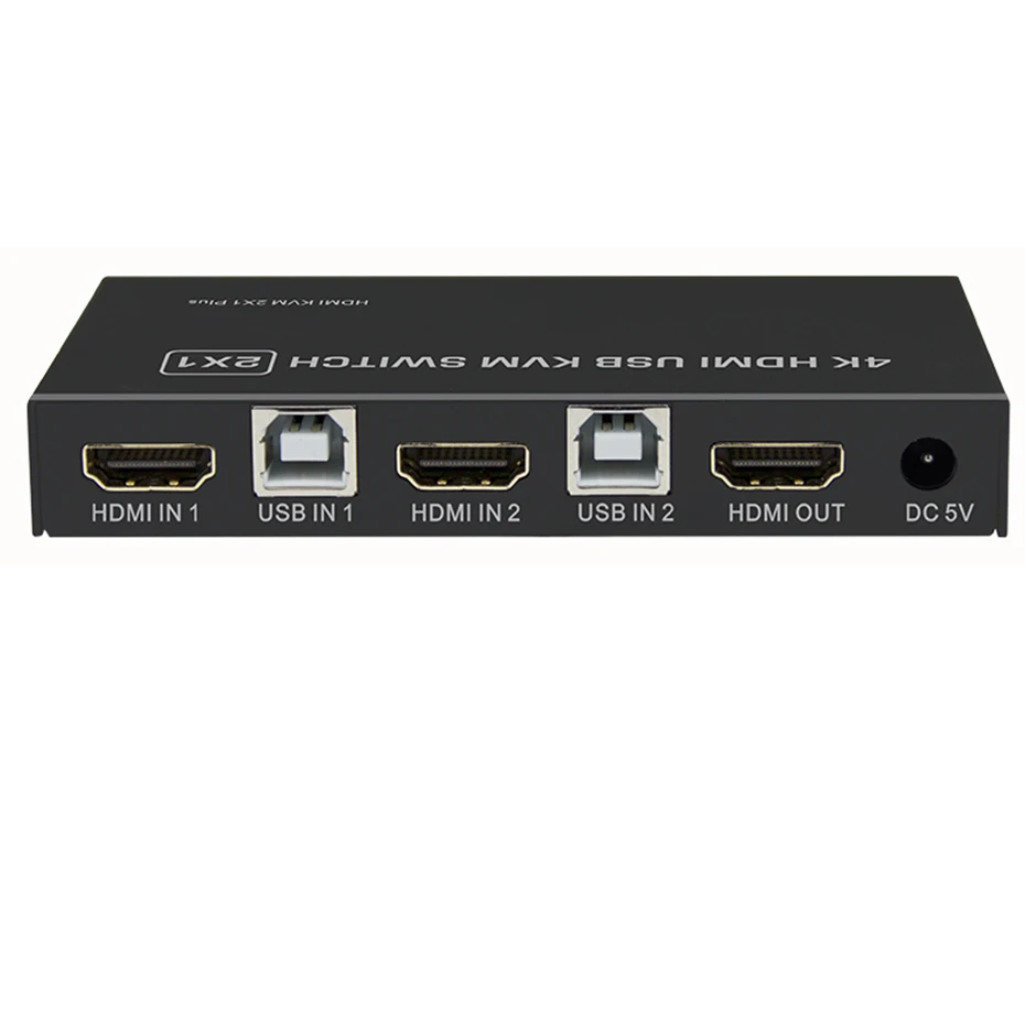 2 порта HDMI KVM переключатель 2X1 взаимный обмен данными между компьютером и периферийными устройствами HDMI KVM переключатель 4K с застежкой на пуговицу и провода управления для win10/8/7/vista и mac os