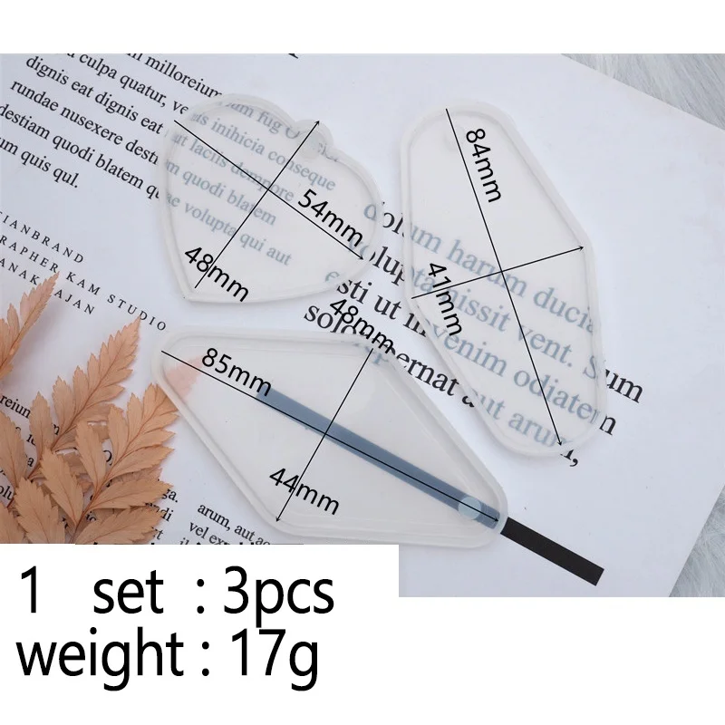 3 шт./компл. силиконовые формы форма для эпоксидной смолы подвесок брелок сделай