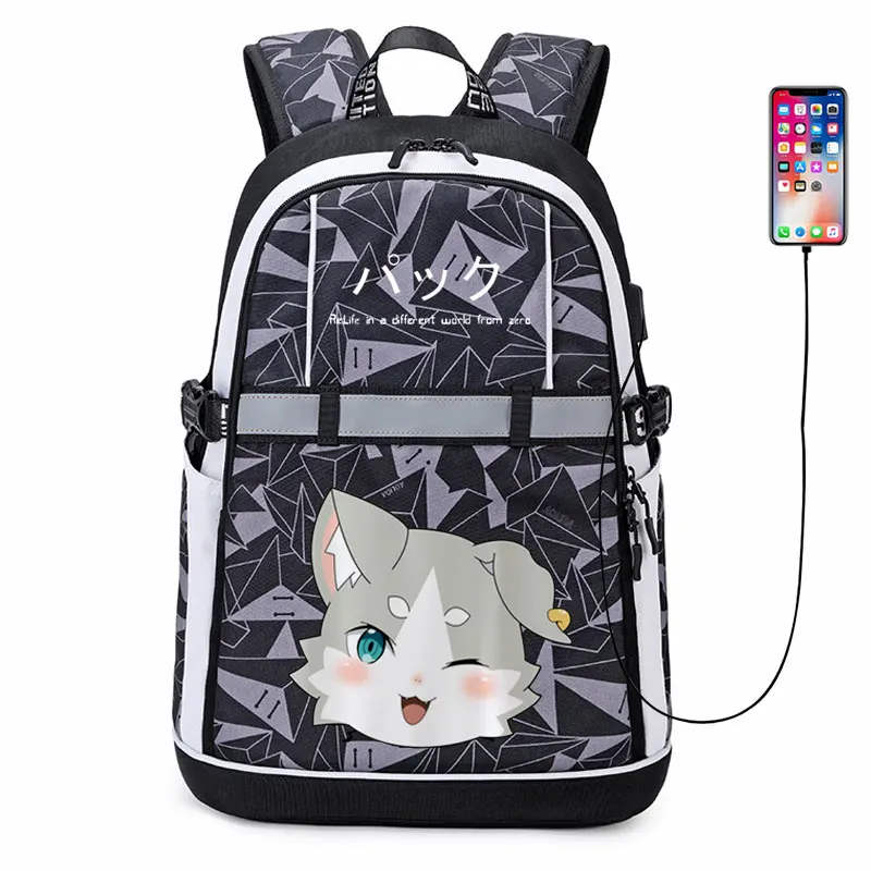 Рюкзак Re:Life in a other world от zero сумка-рюкзак из ткани Оксфорд со светоотражающими