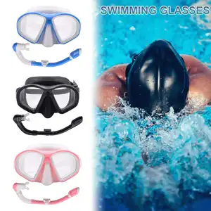 New Professional Snorkel Diving Mask Snorkels Anti-Fog Goggles Glasses Diving Swimming Easy Breath Tube Set Snorkel Mask