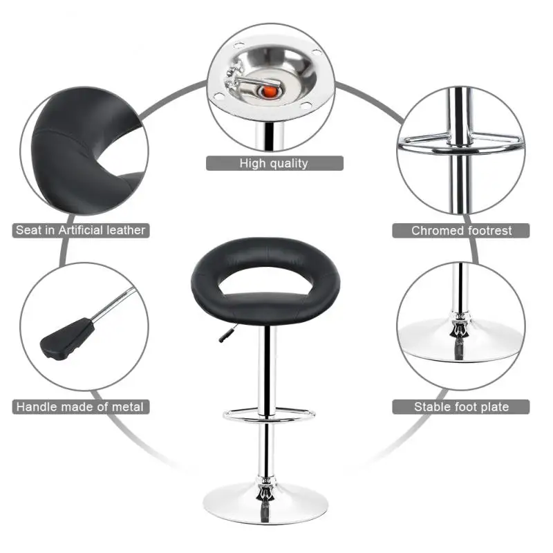 Вращающийся барный стул 2 шт. Европейский трендовый подъемный в форме Луны и