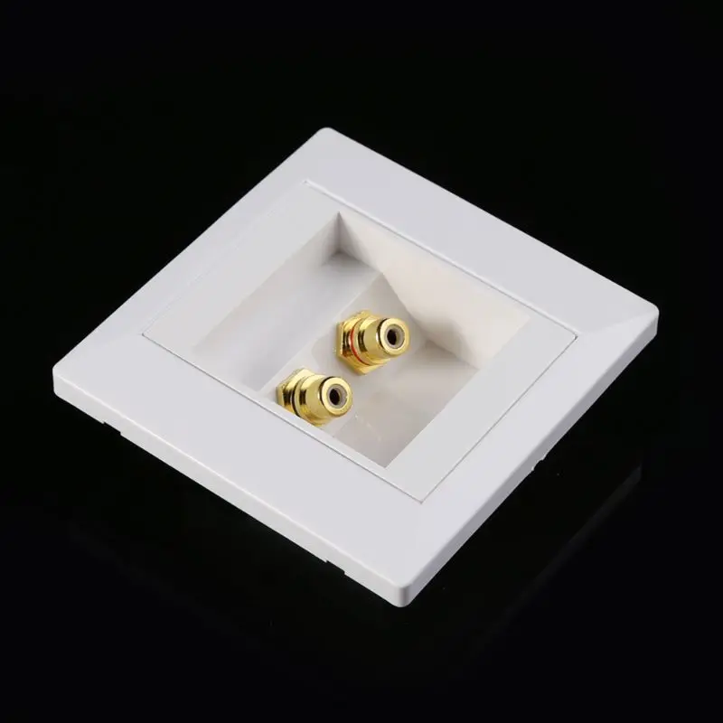 Настенная розетка RCA аудиопанель распределительная коробка для динамика лотоса |