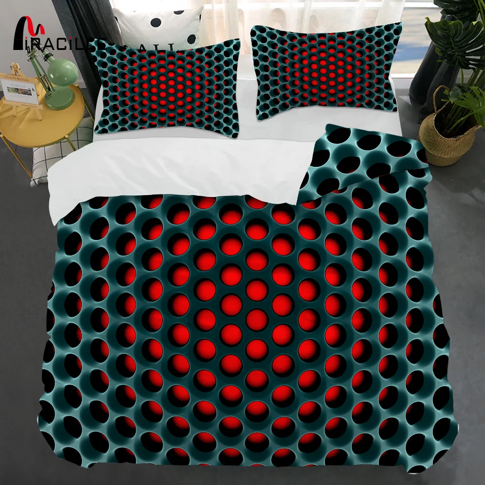 Постельное белье Miracille с 3D рисунком Комплект постельного белья абстрактным