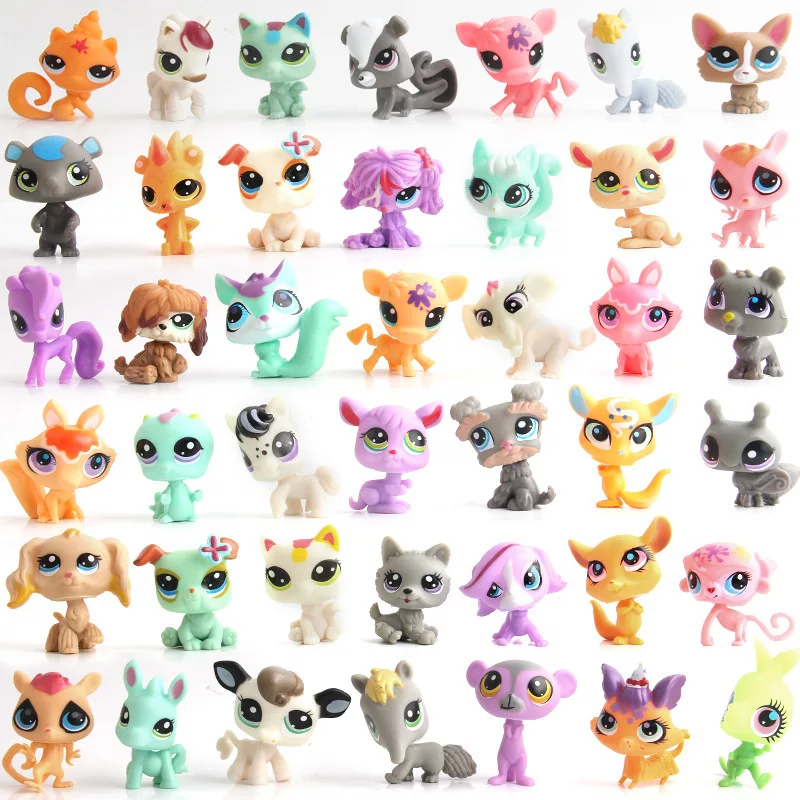

4-6cm Random 20pcs Original PETs Shop Magic Mini Old Pet Animals Model Toys Cat Dog Rabbit Aminals Tall Child Loose Cute Toys