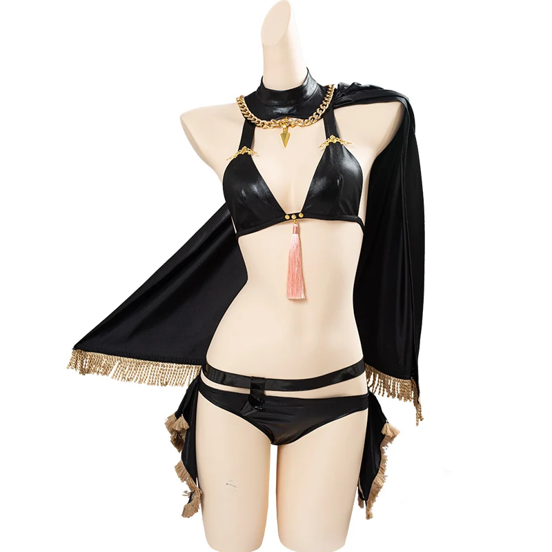 

New Arrival Hot Game Fire Emblem Byleth Cosplay Costume Sexy Black Swimsuit/Bikini Female Swimming Party Role Play Clothing