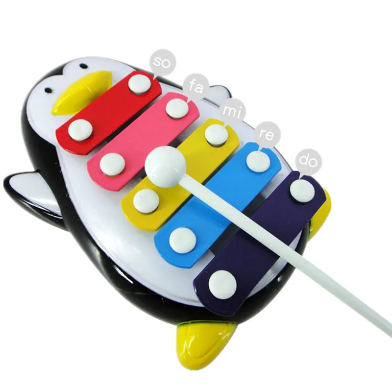 1 Набор детских игрушек Пингвин 5 нот ксилофон музыкальные игрушки развивающие