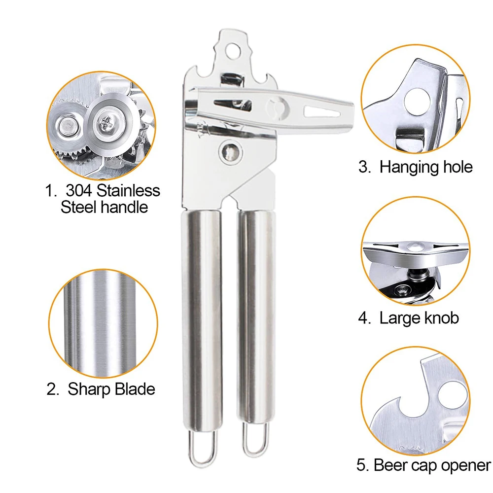 Консервный нож из нержавеющей стали профессиональный Эргономичный ручной