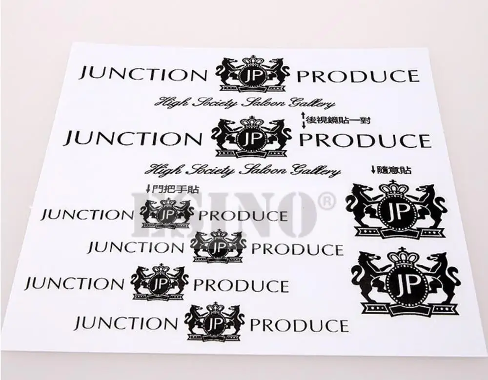 

100 x New Car Styling Junction Produce JP Production Car Vinyl Decal Decorative Window Door Handle Body Sticker vinyl Decal Set