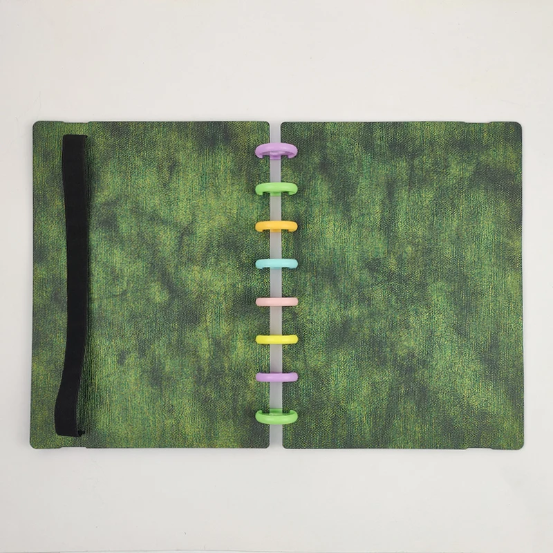 DIY A5 Mushroom Hole Loose-leaf Notebook Planner Binder Cover 1set Binding Ring Discs Elastic Strap Accessories | Канцтовары для