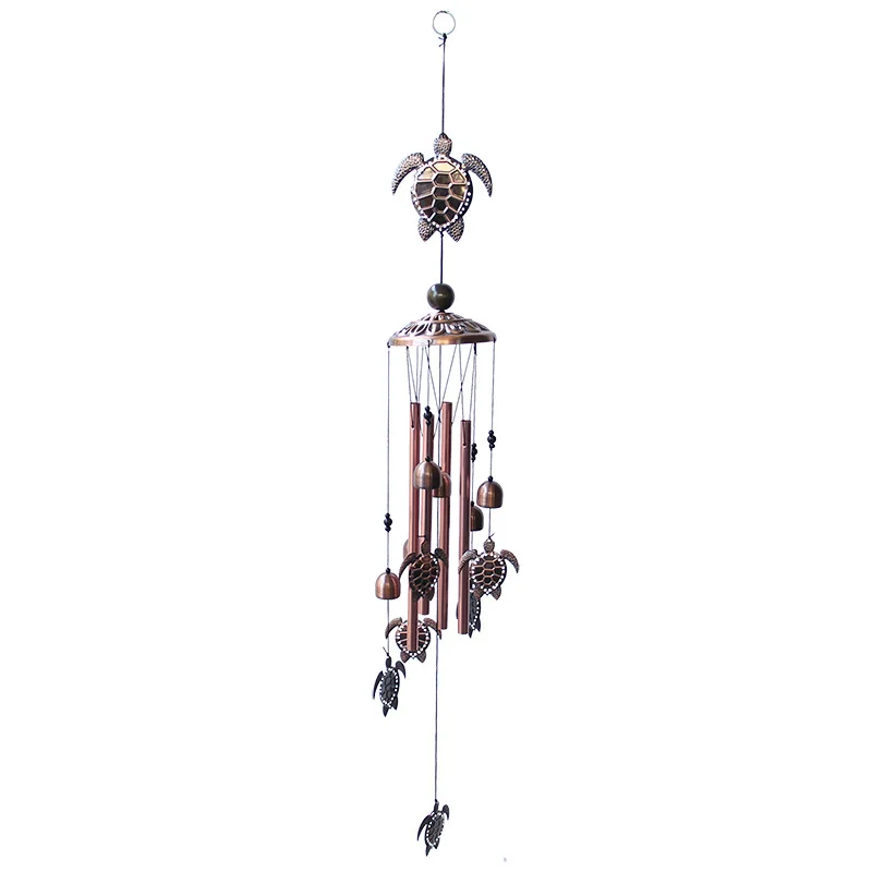 

1Pcs Retro Wind Chimes Yard Garden Outdoor Wind Chime Pendant Wrought Iron Turtle Goddess Ornaments Balcony Study Living Decor