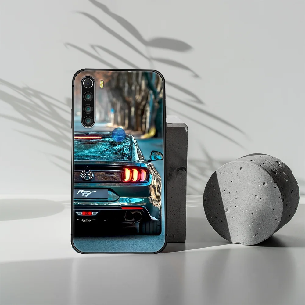 

mustang Sports car Phone Case Cover Hull For XIAOMI Redmi 7 7a 8 8a 9 9a NOTE 6 7 8 8t 9 9s Pro Max 4X black Shell Luxury Cell
