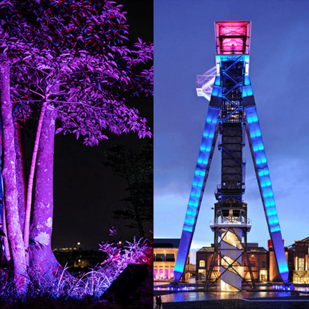 

RGB LED Floodlight Remote Control 220V Flood Light 30W 50W Outdoor Waterproof Spotlight Garden Lamp 16 Colors