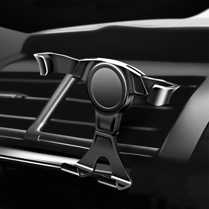 Black 1 Универсальный автомобильный держатель для телефона, держатель на вентиляционное отверстие автомобиля, подставка для мобильного телефона, держатель для iPhone 11, 6, 6s Plus, гравитационная подставка для смартфона - Цвет: Black 1