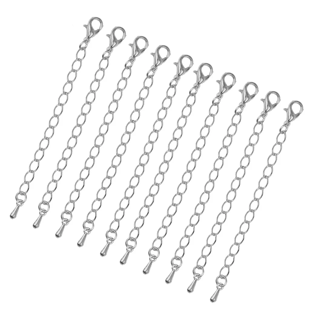 10 шт. 2 цвета удлиняющие звенья для ожерелья цепочки женщин и девочек фурнитура