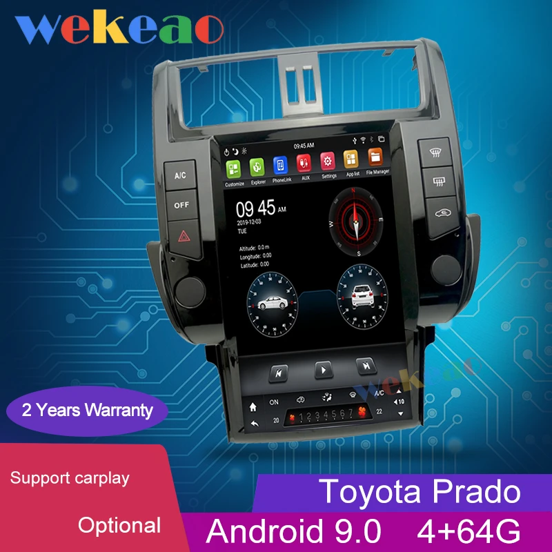 Wekeao вертикальный экран Tesla Style 13 6 'ɺndroid 9 0 автомобильное радио GPS-навигация для