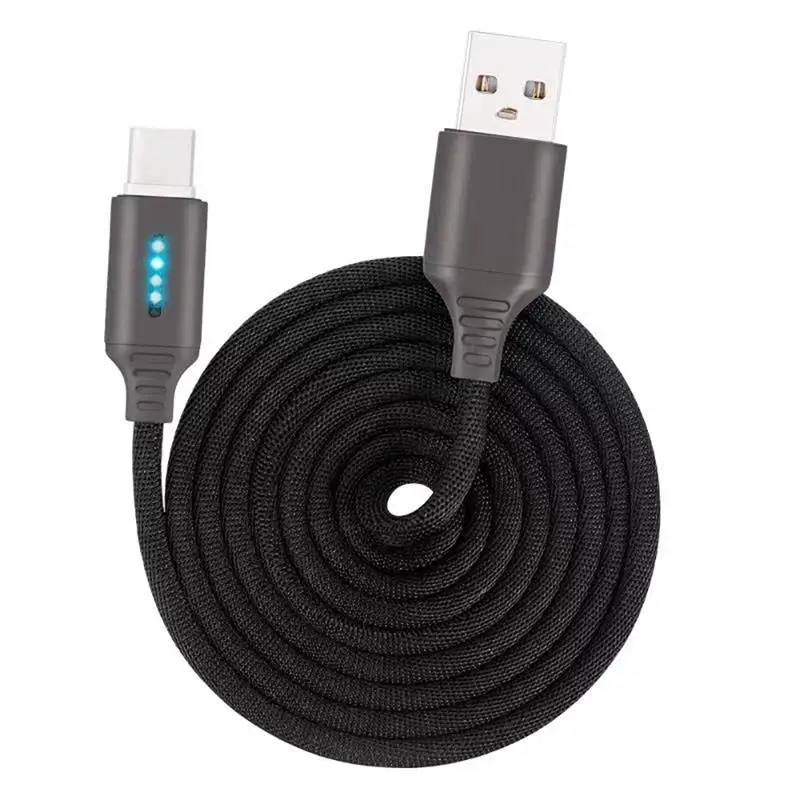 

3.28ft USB Cable Indicator 2A Fast Charging Data Sync Cord Auto Disconnect Micro USB Cord for Android Phones iPhone Type-C