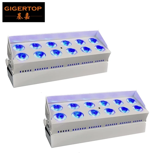 2 Tiptop сценический прожектор TP-G3037-6IN1 12x18 Вт Tyanshine RGBWA UV 6 цветов DMX батарея беспроводной светодиод настенная шайба Свет белый/черный - Цвет: 2