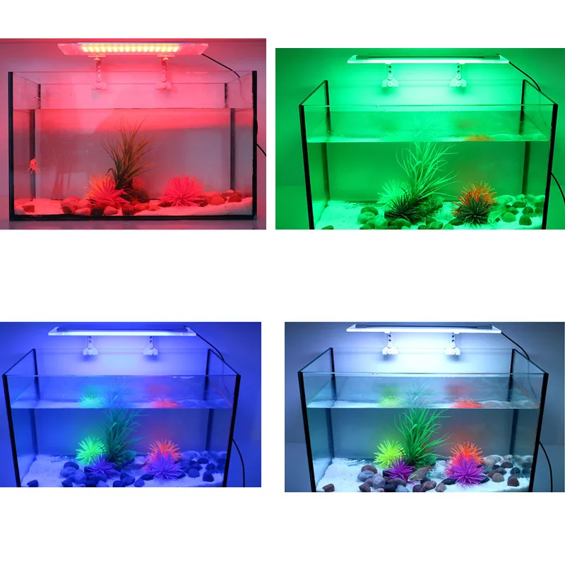 Аквариумный светильник с пультом дистанционного управления RGB лампа зажимом
