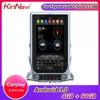 kirinavi 14 0 vertical screen tesla style car radio android 9 0 for toyota land cruiser lc200 car dvd multimedia players gps