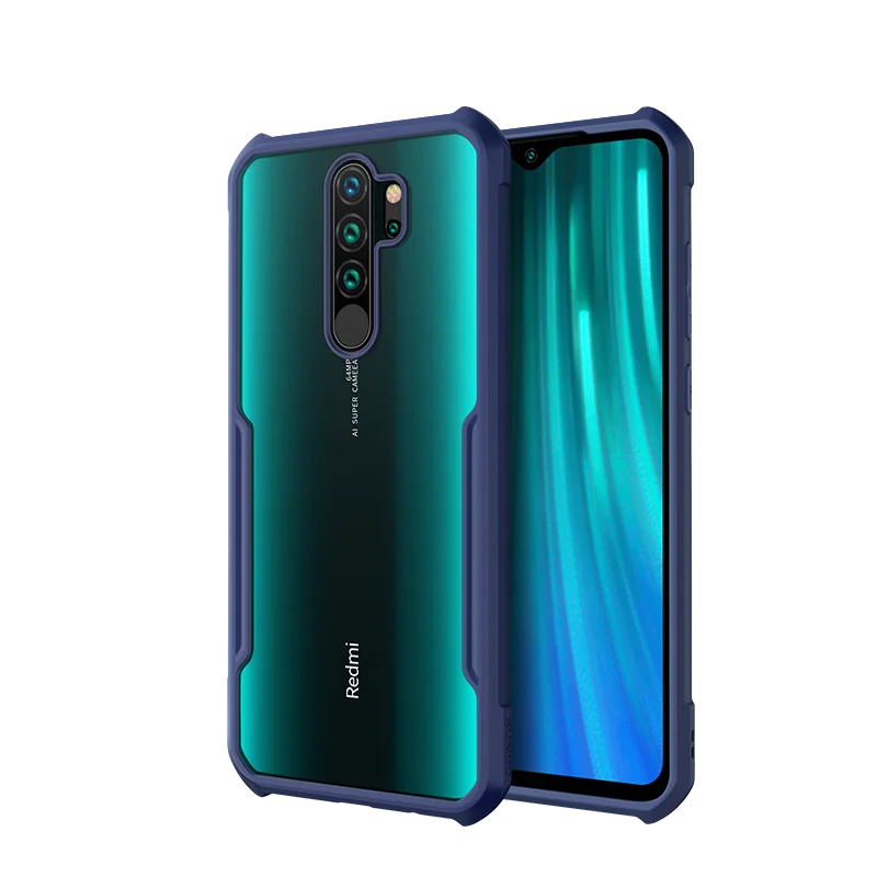 Blue Для Xiaomi Redmi Note 8 Pro Чехол Xundd чехол для телефона Shookproof защитный чехол бампер Beetle защита экрана закаленное стекло - Цвет: Blue