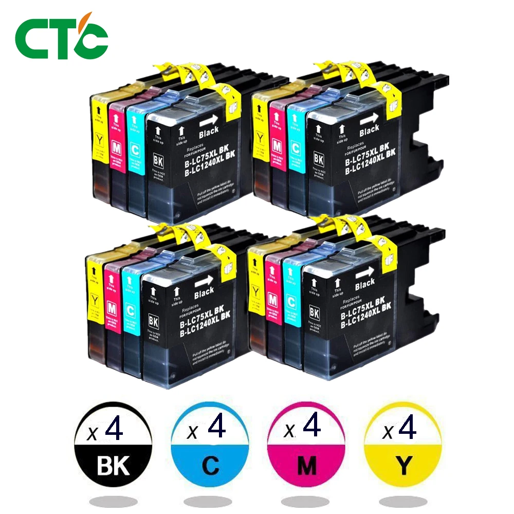 16 шт. LC73 LC 1240 совместимые чернильные картриджи для MFC J5910DW J6710DW J6910DW J825DW J625DW J430W