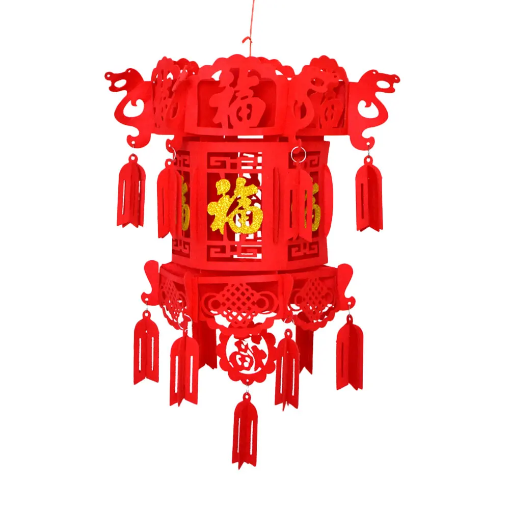 2 шт. красные китайские украшения для фонарей китайского Нового года весеннего