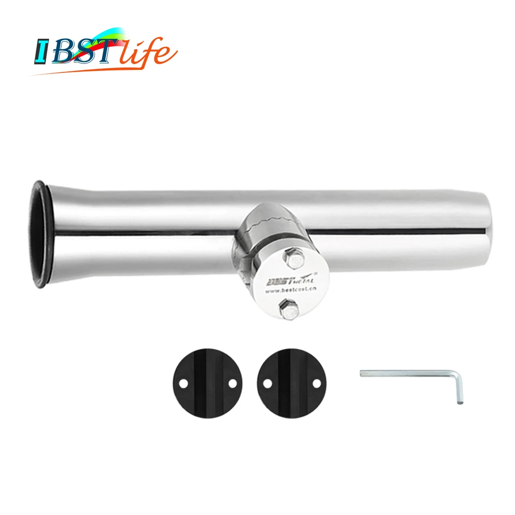 

Rail Mount stainless steel 316 fishing rod holder rack pole bracket support with clamp on 19 to 32mm marine boat hardware