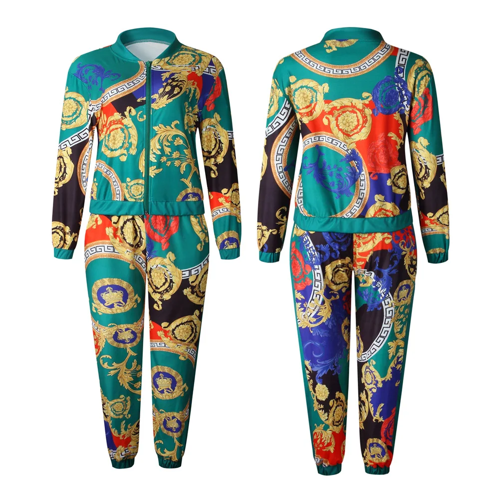 Африканская женская одежда на весну 2021 контрастный женский костюм с принтом топ