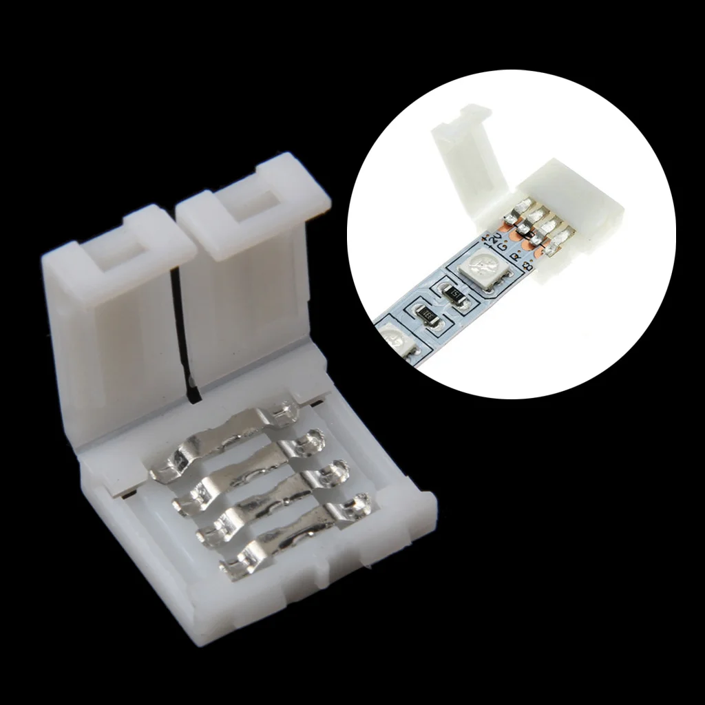 Solderless клип-на СОЕДИНИТЕЛЬ 4 Pin 10 мм для 5050 RGB светодиодные ленты светильник |