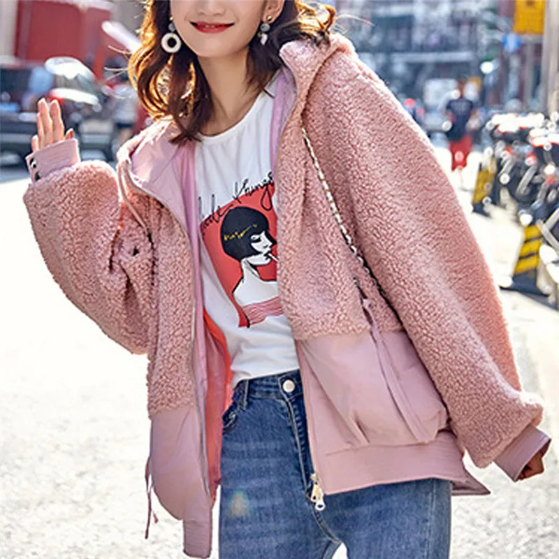 Outerwear &amp Jackets Women Fleece Winter Hooded Patchwork Coats Female Cute Bear Ear Panda Hoodie Coat Outwear Womens N17 | Женская