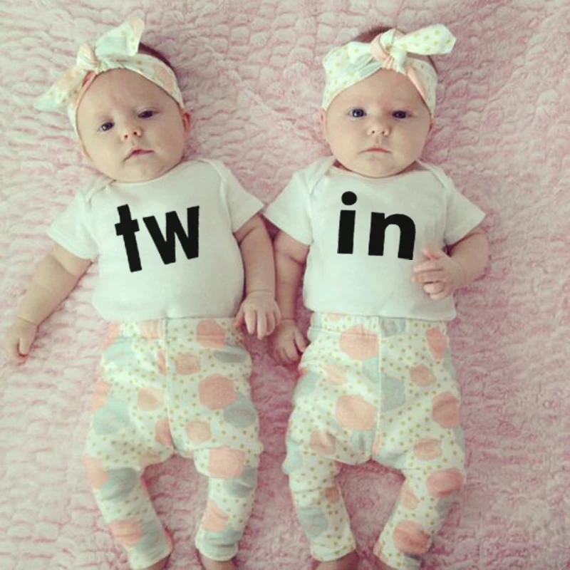 Twin для маленьких мальчиков GirlsRomper Для Новорожденный короткий рукав комбинезон