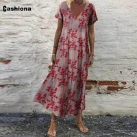 vintage 2021 summer bohemian skirt dress retro 3d print dresses womens dress short sleeve femme clothing 2021