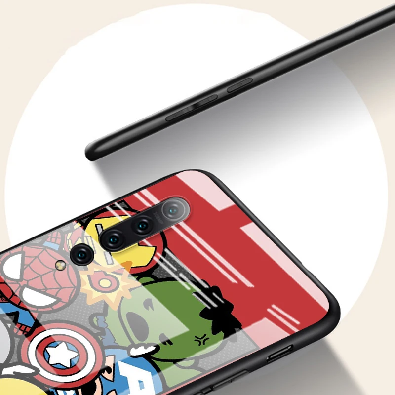 Tempered Glass Cover Marvel Avengers For Xiaomi Mi 11 11i 10T CC9E 9T Note 10 Ultra Pro Lite 5G Phone Case