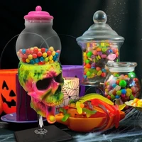 halloween bubble gum skull machine candy dispenser horror resin melting gumball vending machine dispenser party candy dispenser