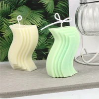 s curv novel silicone candle mold waves column cuboid 3d stereo making wax plaster artwork cube decorathing fragrance sculpture