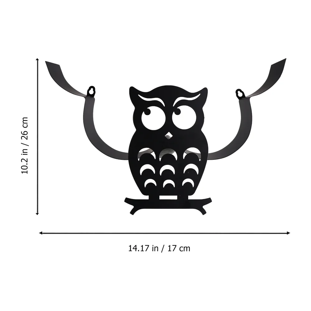 

1pc Durable Practical Iron Owl Rack Wall-mounted Storage Rack for Home