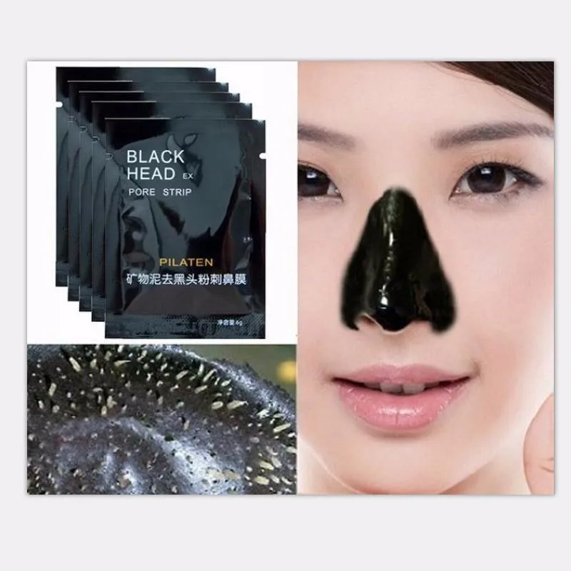 

5pcs/lot Facial Black Mask Face Care Nose Acne Blackhead Remover Minerals Pore Cleanser Mask Black Head Strip maquiagem