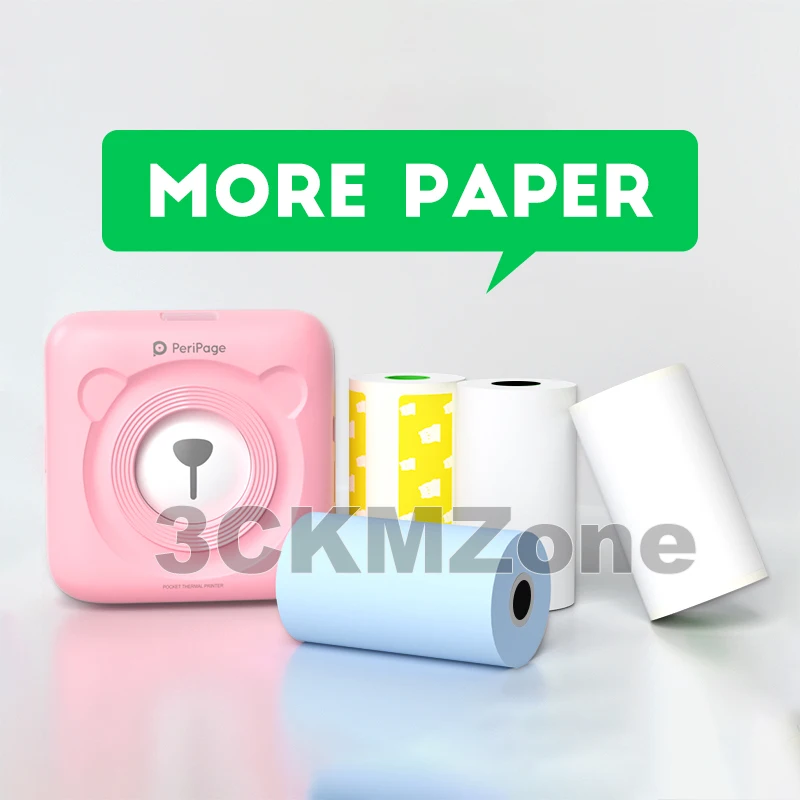 Термоклейкая бумага для печати этикеток 58*30 белая или цветная GZM5804 Peripage Mini Pocket Photo