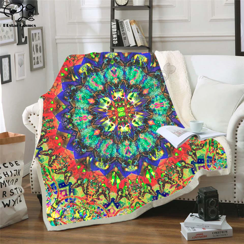 Волшебное Флисовое одеяло с бабочками и порталом плюшевое 3d принтом для взрослых