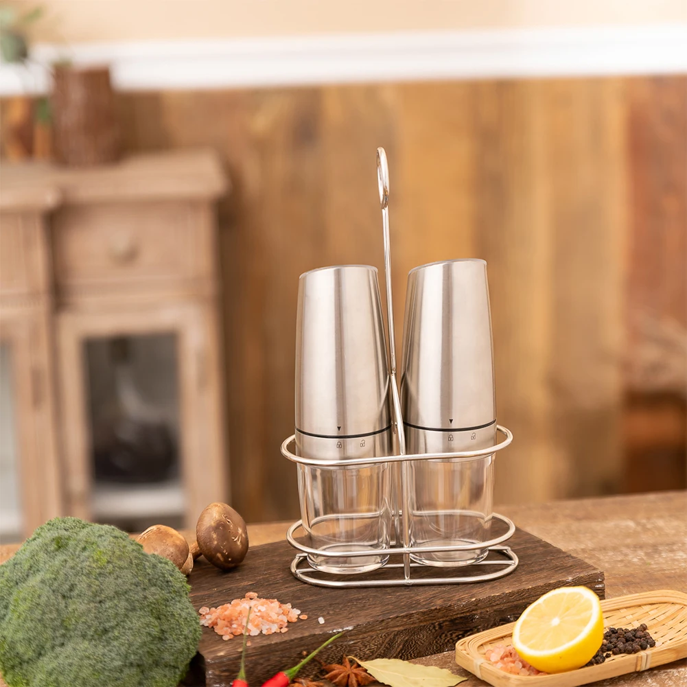 

Restaurant Salt Mill Electric Automatic Adjustable Coarseness Cooking Modern Accessories Home Gravity Operated Pepper Grinder