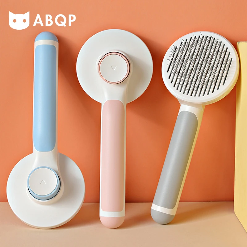 

Pet Cat Dog Hair Remover Comb Slicker Grooming Tool Brush Removes Pet Hairs Tool Automatic Massage Cleaning Brush Beauty Product