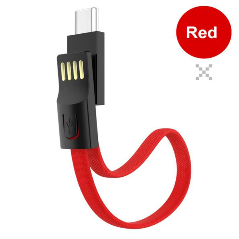 Плетение кольцо для ключей из кабеля USB кабели для iPhone X Кабель Micro usb type C Быстрая зарядка 2.1A зарядный кабель для samsung Galaxy Xiaomi - Тип штекера: Red
