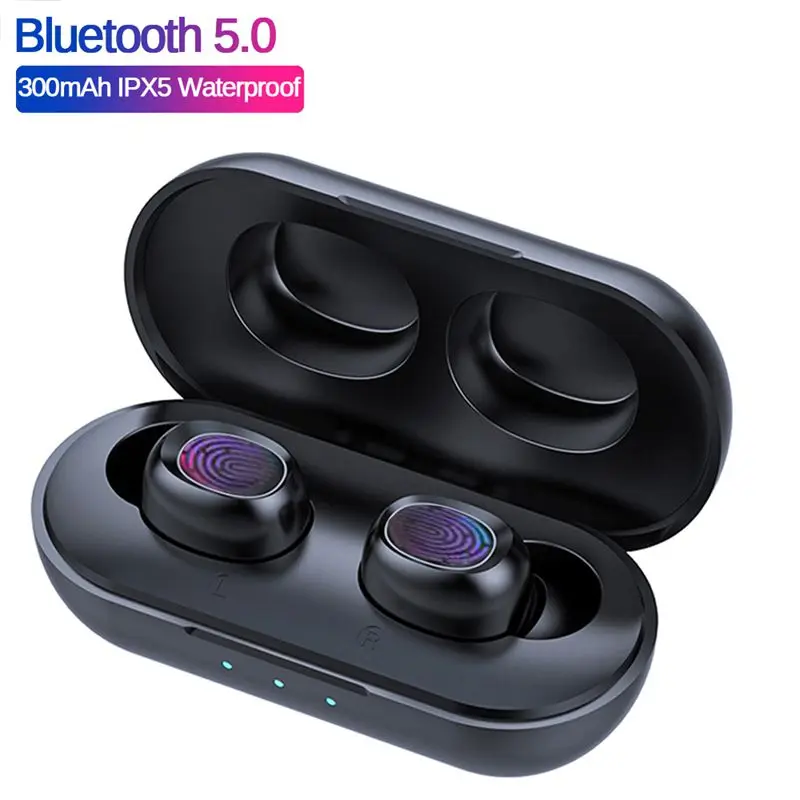 B5 наушники вкладыши TWS с 5 0 Bluetooth Беспроводной сенсорный Управление 6D стерео бас