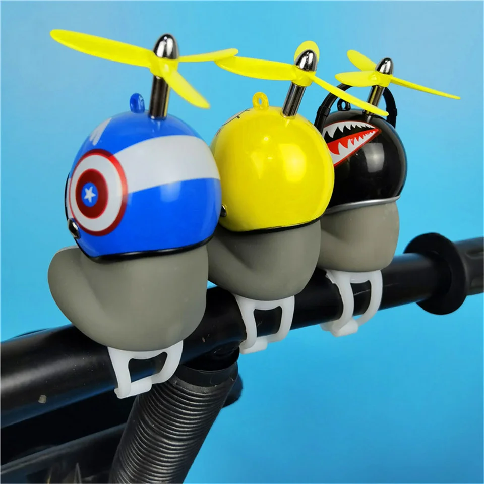 Велосипедный звонок Kawaii резиновый со светодиодной подсветкой цвет в