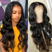 body wave wigs 1b color 13x4 lace front remy human hair wigs pre plucked with baby hair lace frontal human hair wigs for women