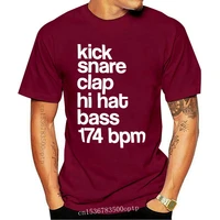 dj t shirt kick snare 174 drum and bass amen music junglist printed mens tee present casual tee shirt