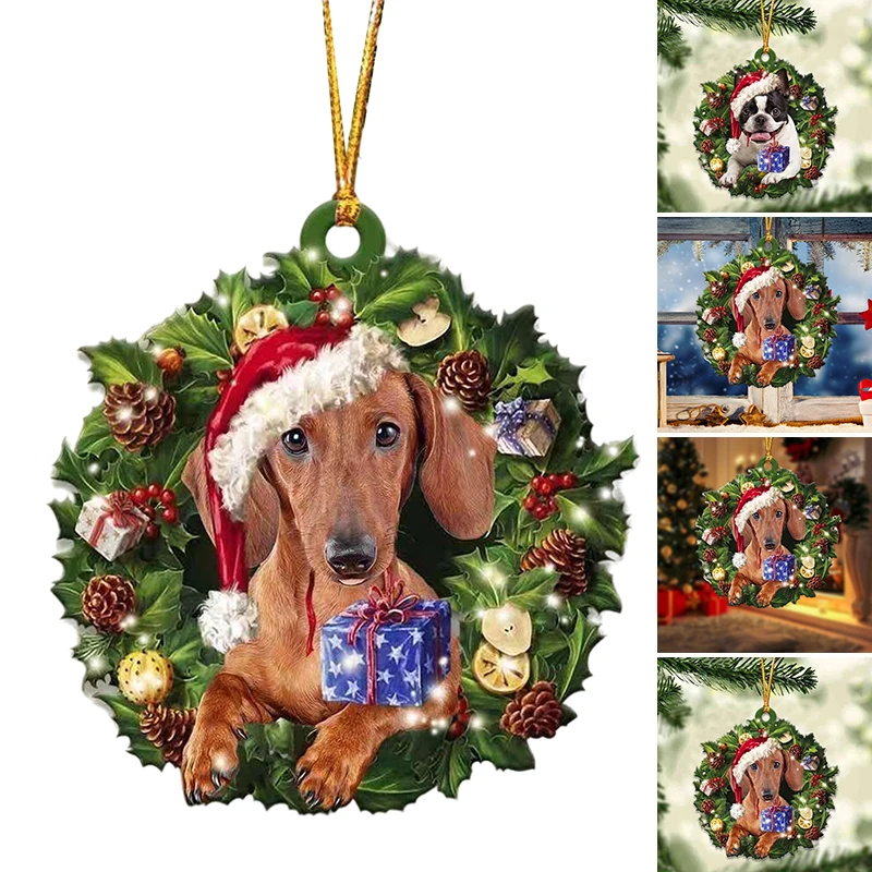 

Рождественский подарок Boston Terrier, украшение для рождественской елки, подарок для Бостонского терьера, украшение для влюбленных 66CY