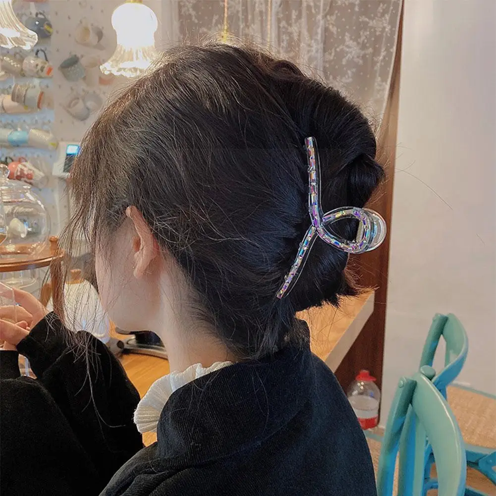 

Crystal Clamp Fashion 11.5cm Grab Clip Acetate Hair Clip Hair Claws For Women Hair Accessories Hair Style Make Everyday Dre W4D1