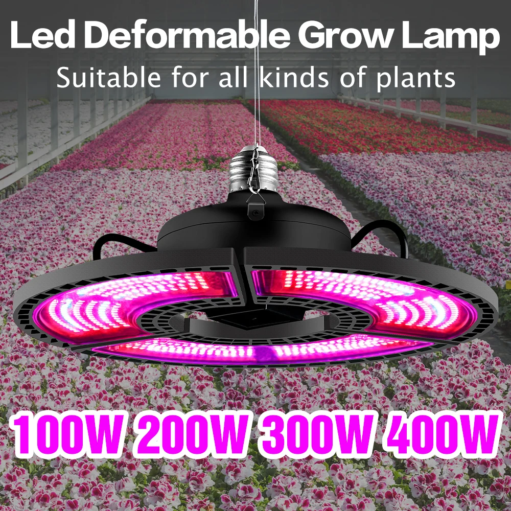 

Plant Grow LED Deformable Lamp 220V Waterproof Full Spectrum LED Lamp 100W 200W 300W 400W Greenhouse Hydroponics Grow Tent 110V